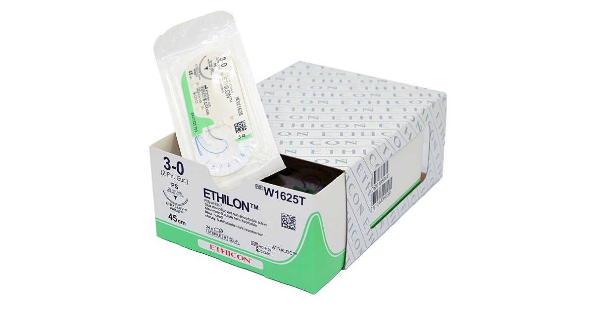 Ethicon Ethilon Non Absorbable Sutures 3/0 26mm 45cm W1625T | Δίγκας Γ ...